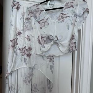 Matching skirt and crop top set